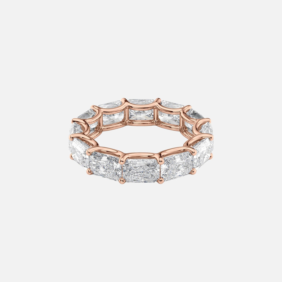  East West Radiant U Prong Eternity Ring 14k Rose Gold 6 0 001