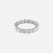 East West Radiant U Prong Eternity Ring 14k White Gold 2 0 001
