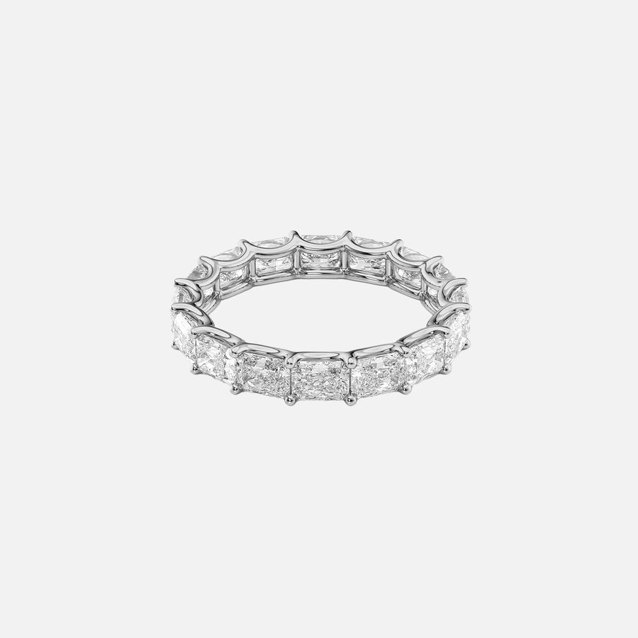  East West Radiant U Prong Eternity Ring 14k White Gold 2 0 001