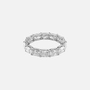  East West Radiant U Prong Eternity Ring 14k White Gold 4 0 001