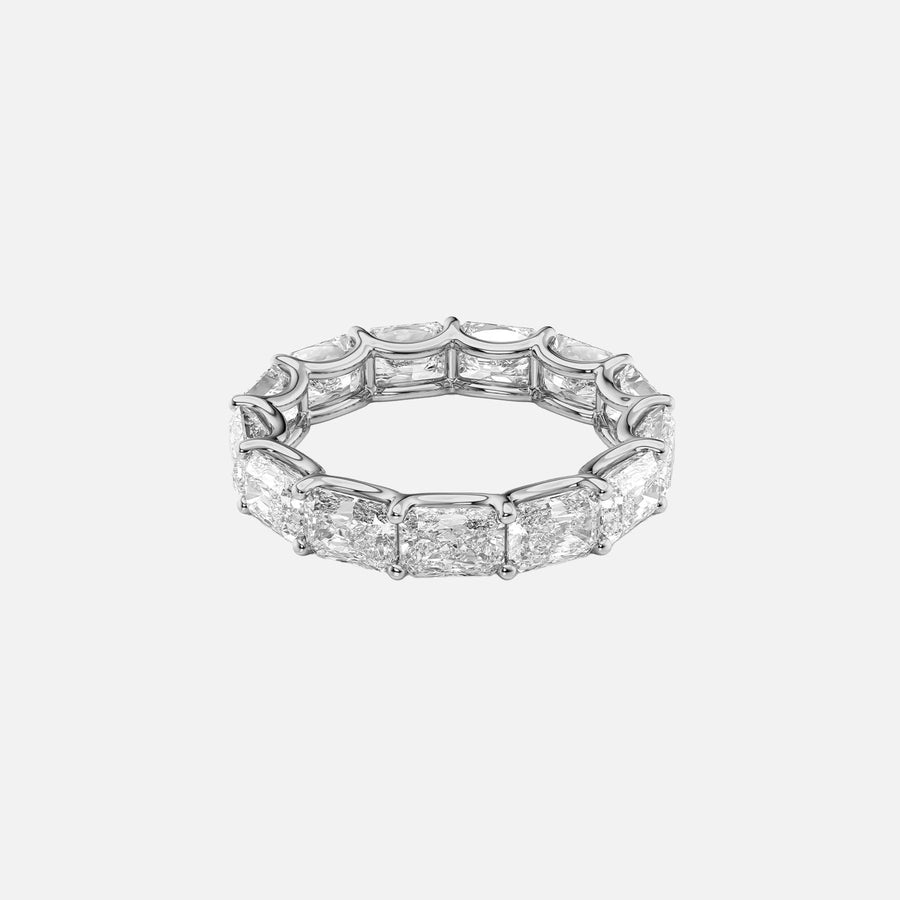 East West Radiant U Prong Eternity Ring 14k White Gold 5 0 001