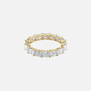 East West Radiant U Prong Eternity Ring 14k Yellow Gold 2 0 001