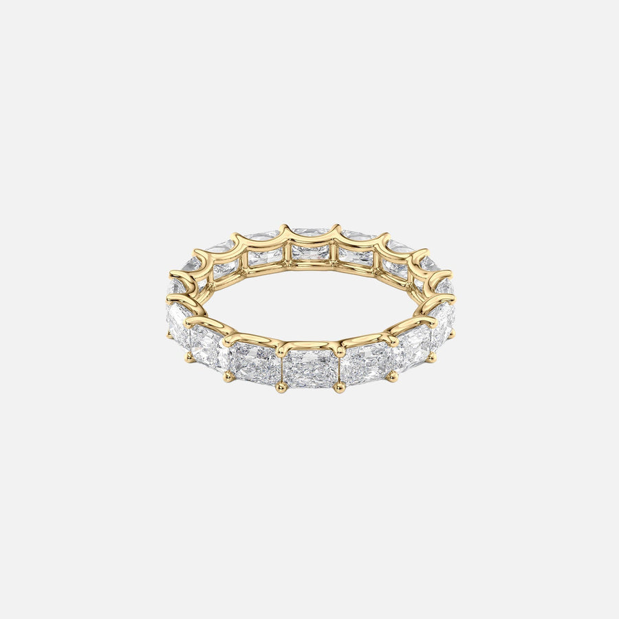 East West Radiant U Prong Eternity Ring 14k Yellow Gold 2 0 001