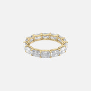  East West Radiant U Prong Eternity Ring 14k Yellow Gold 4 0 001