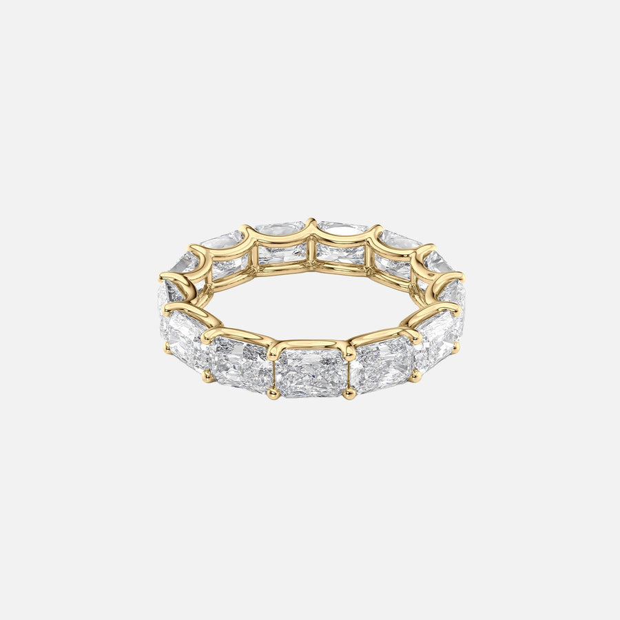  East West Radiant U Prong Eternity Ring 14k Yellow Gold 5 0 001