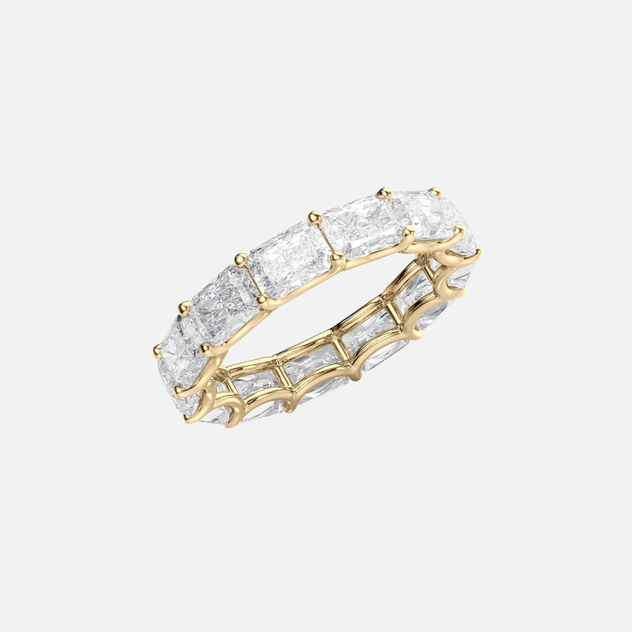  East West Radiant U Prong Eternity Ring 14k Yellow Gold 5 0 002