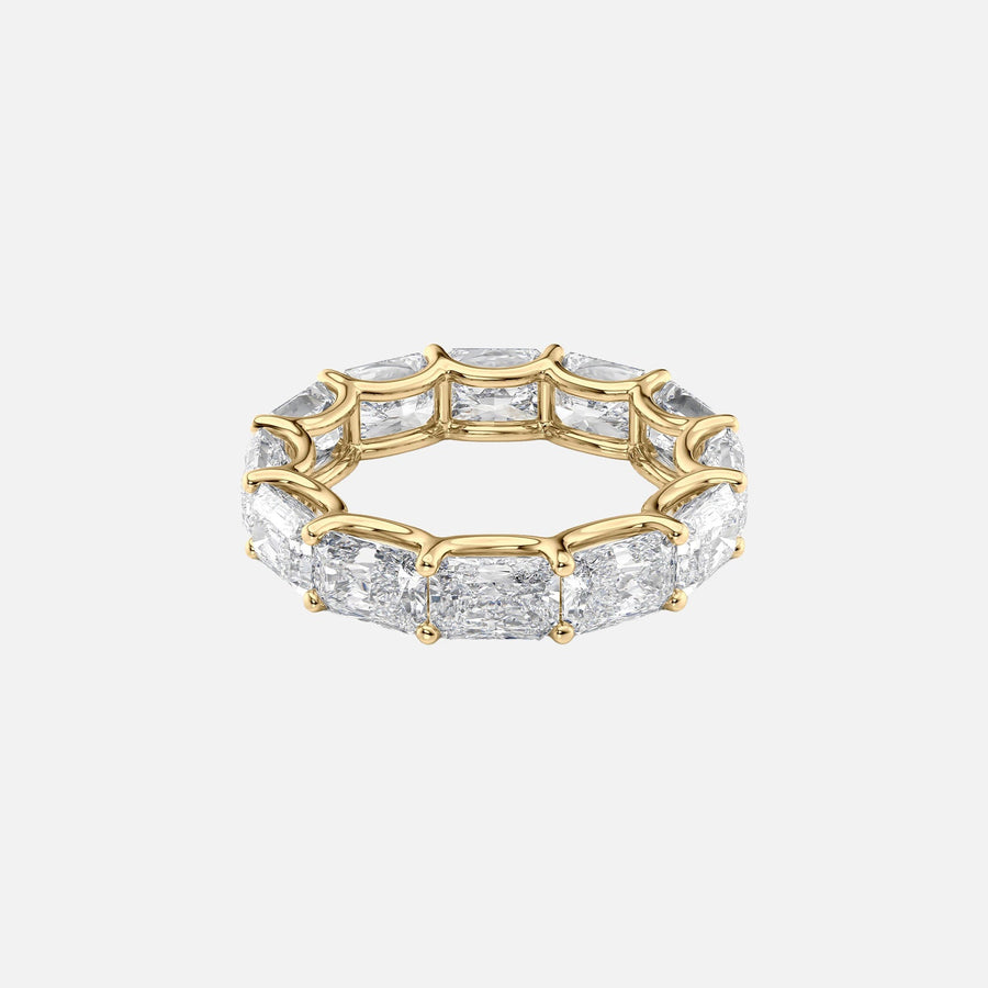  East West Radiant U Prong Eternity Ring 14k Yellow Gold 6 0 001