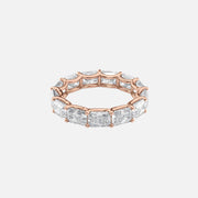 East West Radiant U Prong Eternity Ring 18k Rose Gold 5 0 001