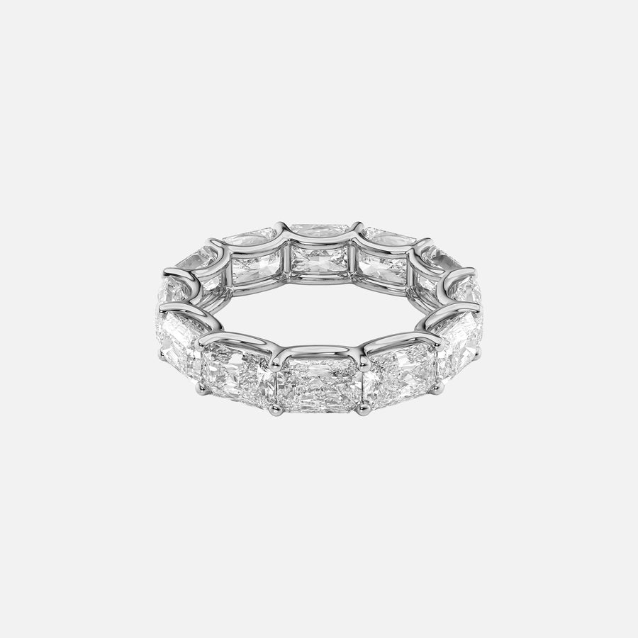  East West Radiant U Prong Eternity Ring 18k White Gold 6 0 001