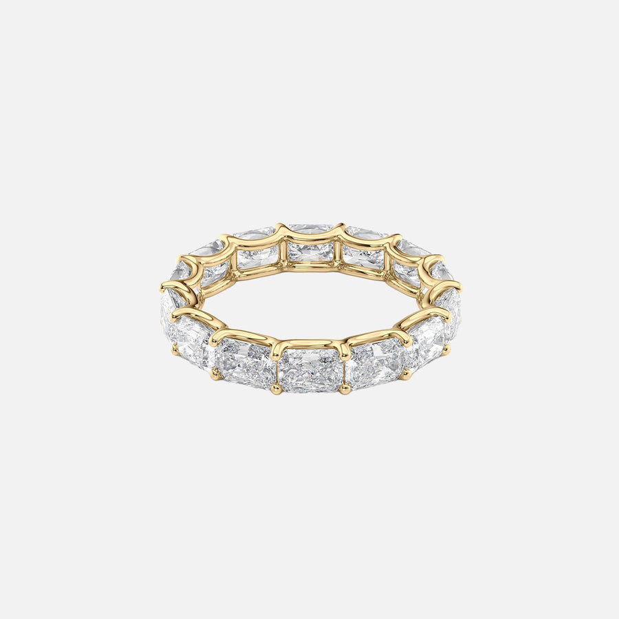  East West Radiant U Prong Eternity Ring 18k Yellow Gold 4 0 001