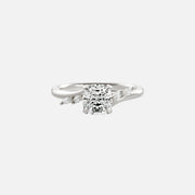The Side Stone Elara Cushion Moissanite Ring - KNT - Engagement Rings, Wedding Bands & Fine Jewelry