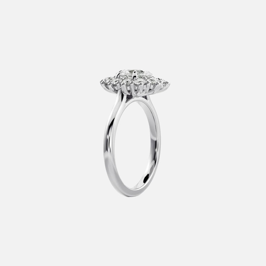 The Halo Eleanor Oval Vintage Moissanite Ring - KNT - Engagement Rings, Wedding Bands & Fine Jewelry