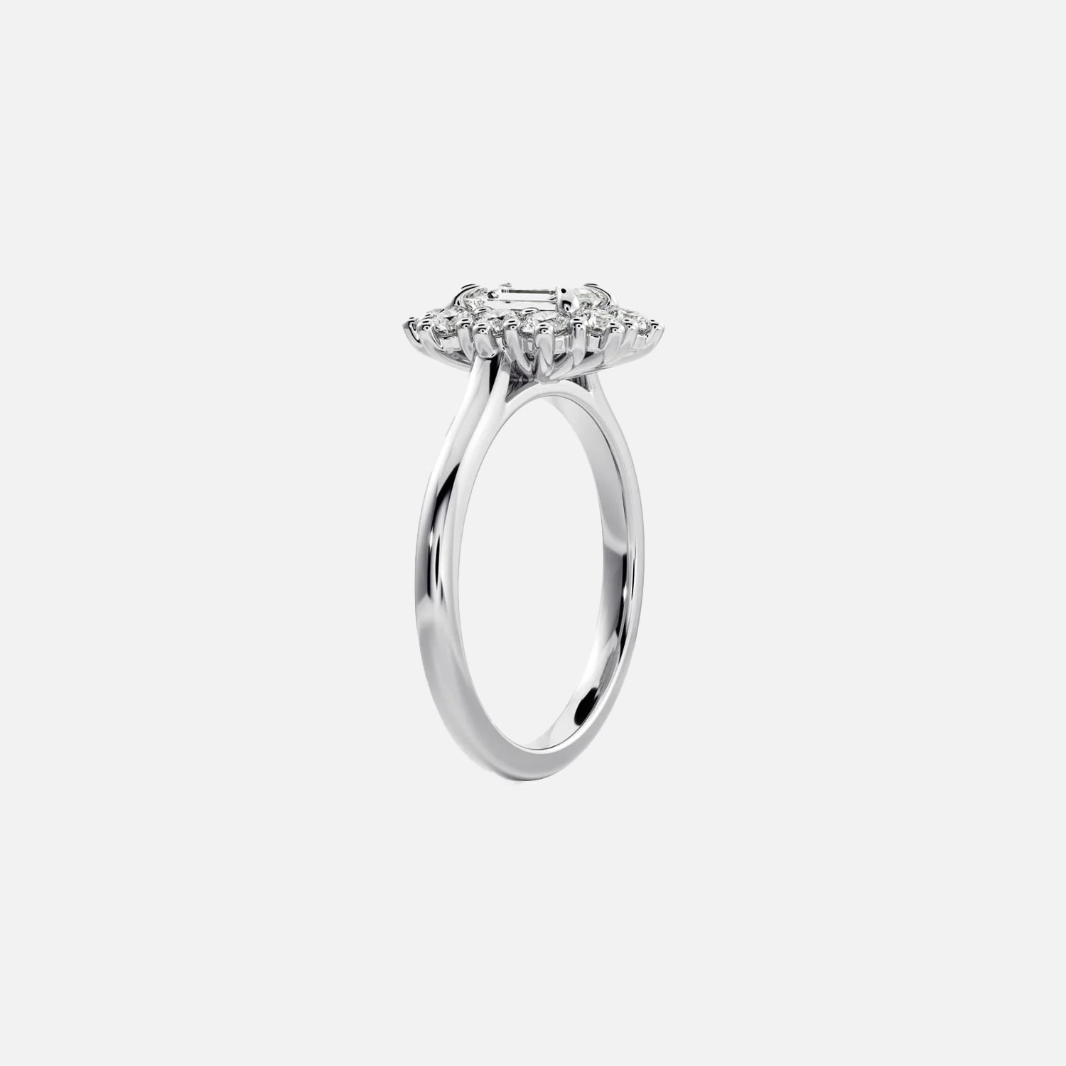 The Halo Eleanor Radiant Vintage Moissanite Ring - KNT - Engagement Rings, Wedding Bands & Fine Jewelry