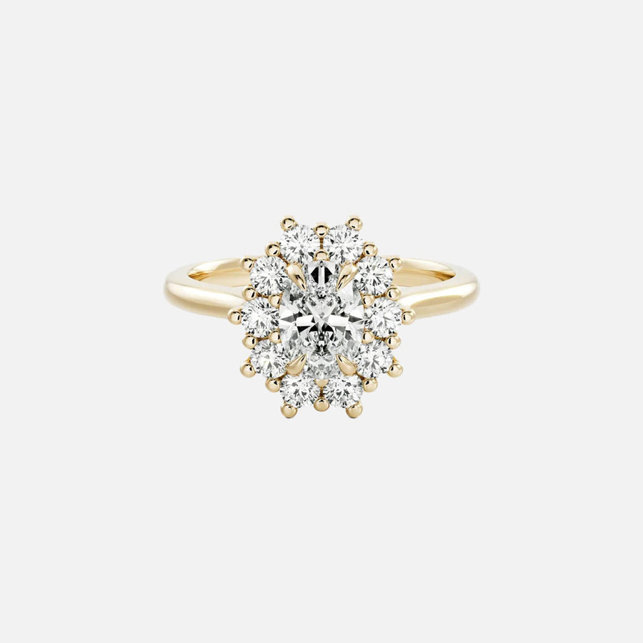 The Halo Eleanor Oval Vintage Moissanite Ring - KNT - Engagement Rings, Wedding Bands & Fine Jewelry