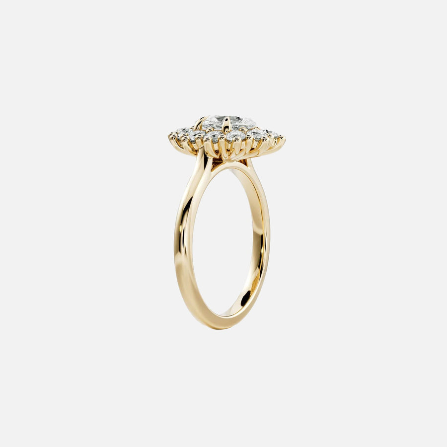 The Halo Eleanor Pear Vintage Moissanite Ring - KNT - Engagement Rings, Wedding Bands & Fine Jewelry