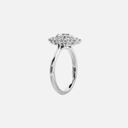 The Halo Eleanor Pear Vintage Moissanite Ring - KNT - Engagement Rings, Wedding Bands & Fine Jewelry