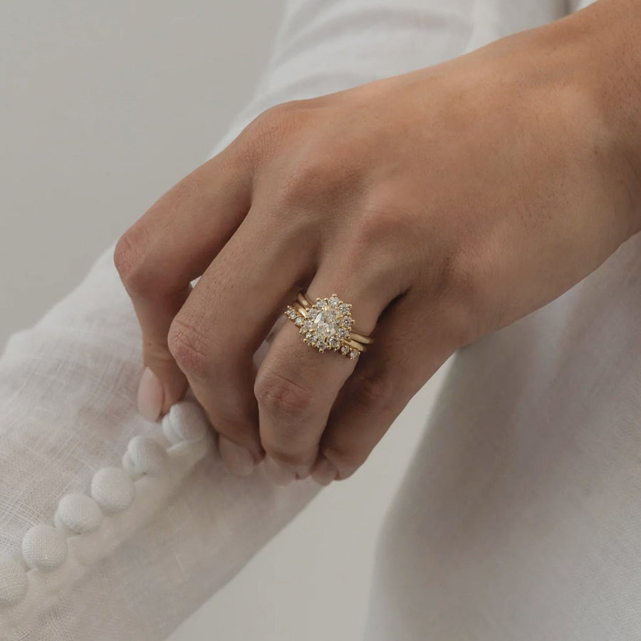 The Halo Eleanor Oval Vintage Moissanite Ring - KNT - Engagement Rings, Wedding Bands & Fine Jewelry