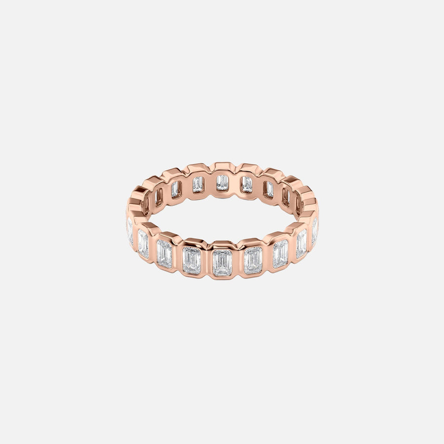  Emerald Bezel Eternity Ring 14k Rose Gold 2 0 001