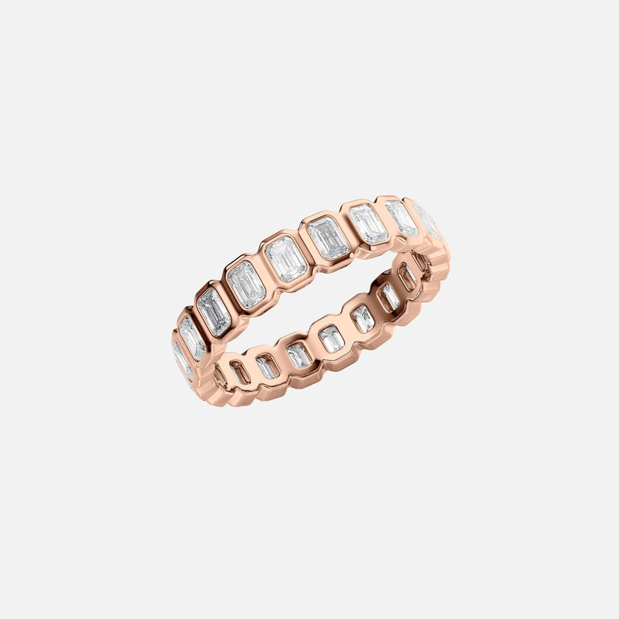  Emerald Bezel Eternity Ring 14k Rose Gold 2 0 002