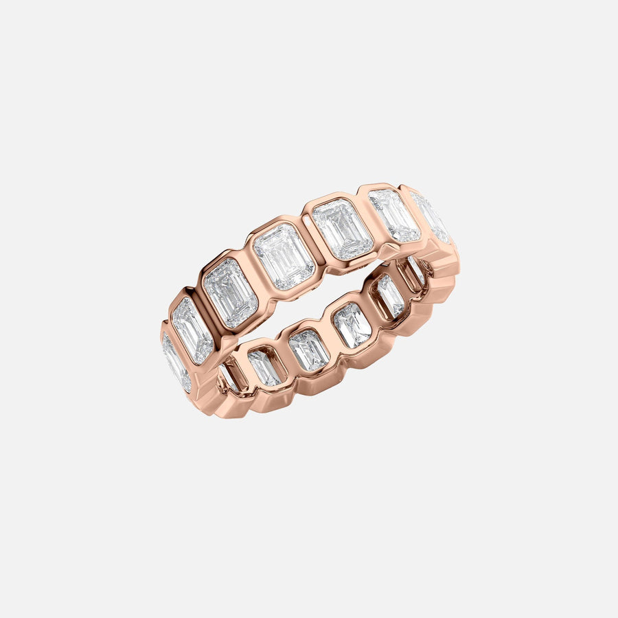  Emerald Bezel Eternity Ring 14k Rose Gold 4 5 002