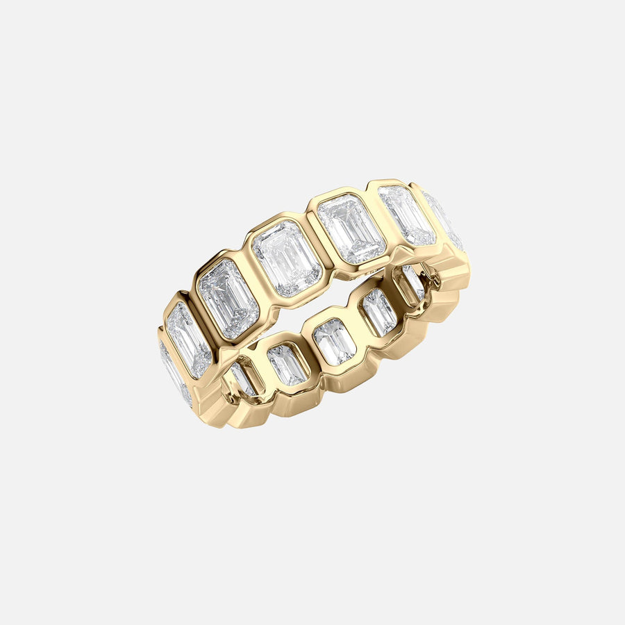  Emerald Bezel Eternity Ring 14k Yellow Gold 5 5 002