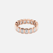  Emerald Bezel Eternity Ring 18k Rose Gold 3 5 001