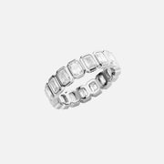  Emerald Bezel Eternity Ring 18k White Gold 3 5 002