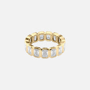  Emerald Bezel Eternity Ring 18k Yellow Gold 4 5 001