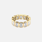  Emerald Bezel Eternity Ring 18k Yellow Gold 5 5 001