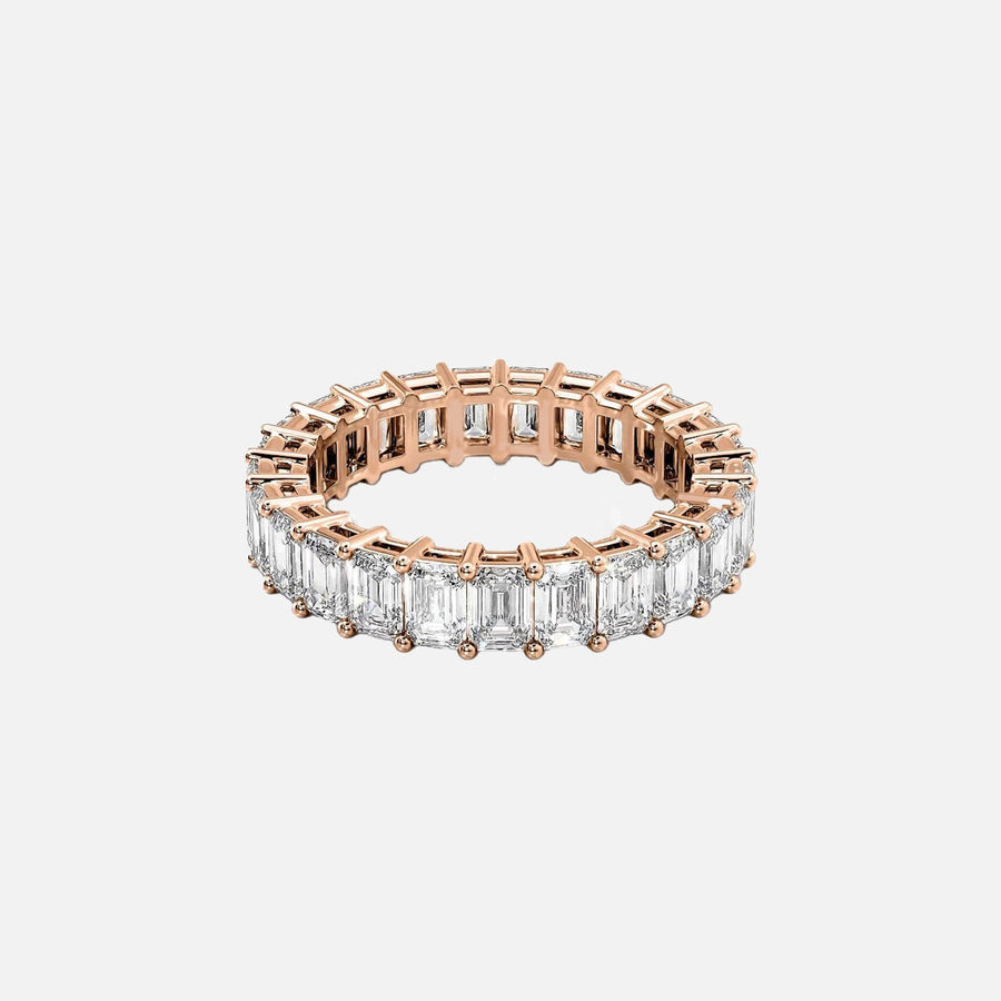  Emerald Eternity Ring 14k Rose Gold 5 0 001