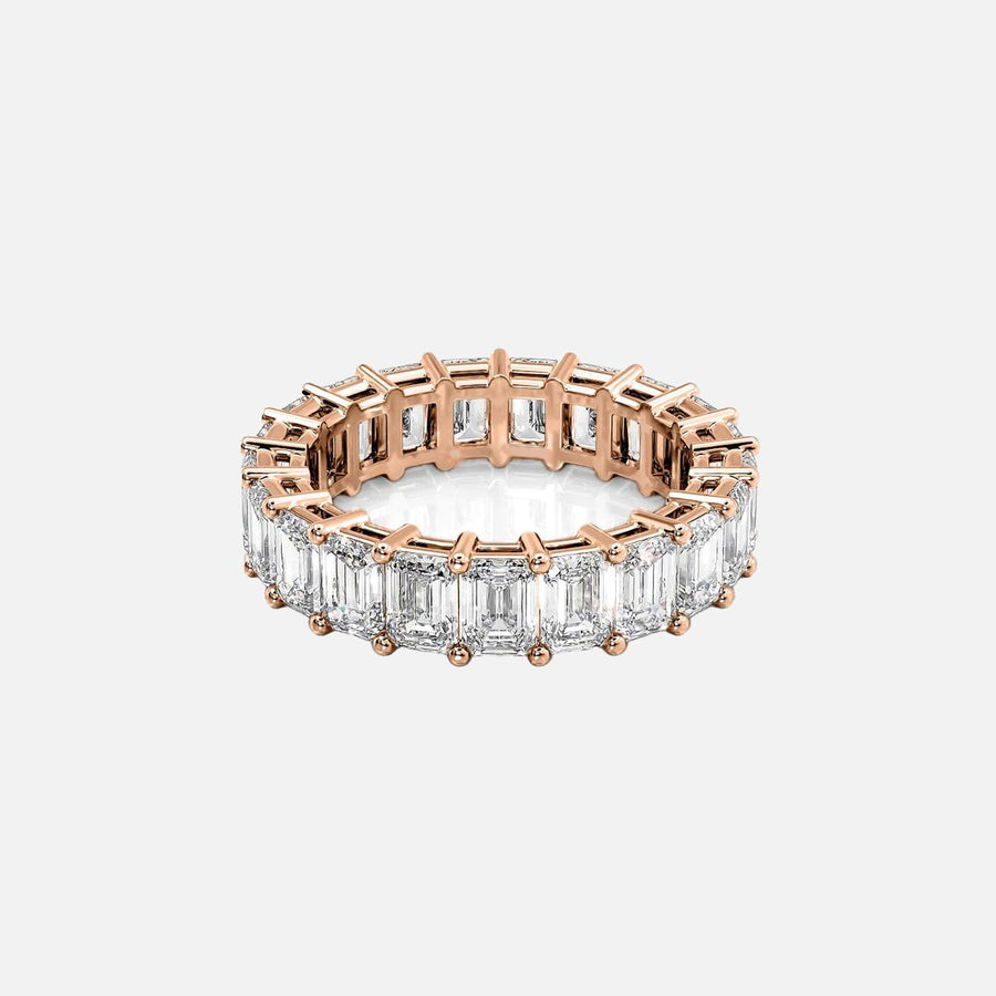 Emerald Eternity Ring 14k Rose Gold 6 0 001