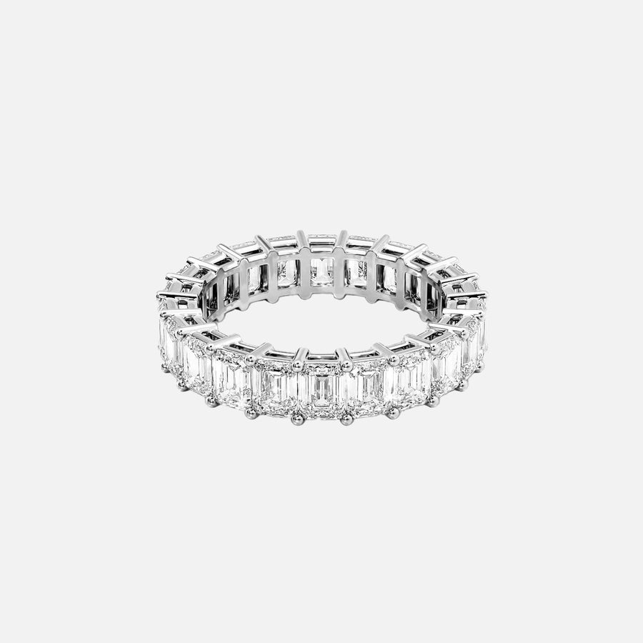  Emerald Eternity Ring 14k White Gold 5 5 001