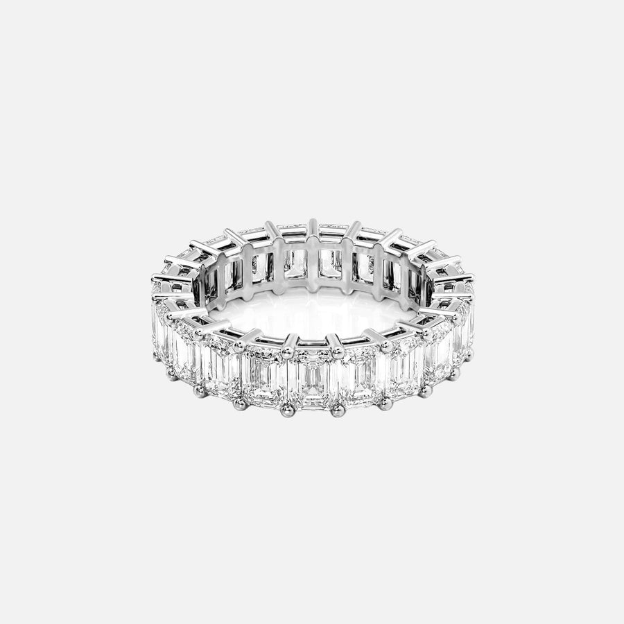  Emerald Eternity Ring 14k White Gold 6 0 001
