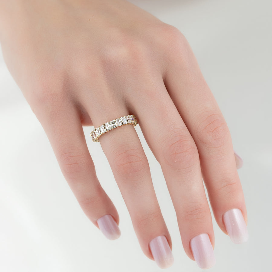  Emerald Eternity Ring 14k Yellow Gold 4 0 002