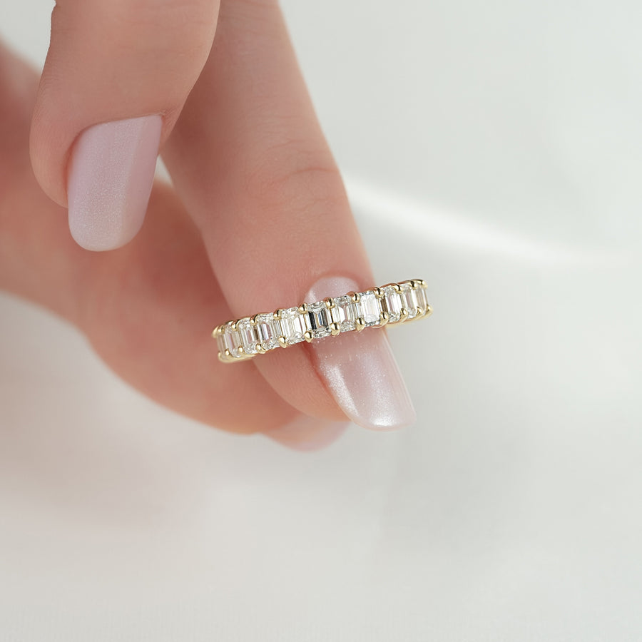  Emerald Eternity Ring 14k Yellow Gold 4 0 003