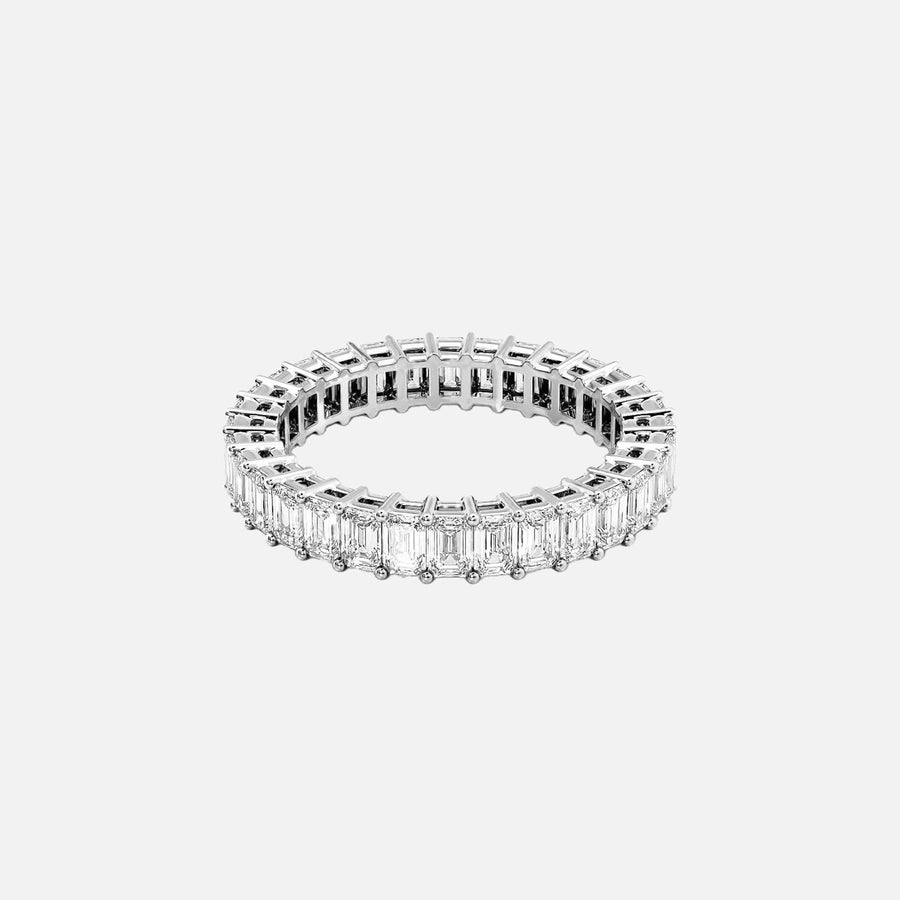  Emerald Eternity Ring 18k White Gold 3 0 001