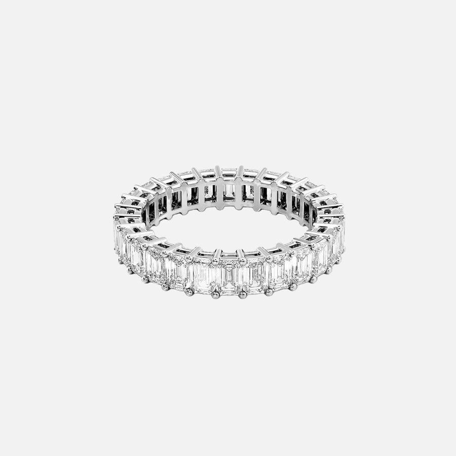  Emerald Eternity Ring 18k White Gold 4 0 001