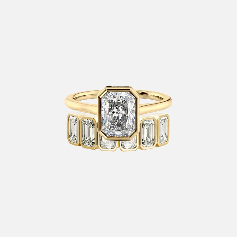 Emerald Helena & Luxe Ring Stack - KNT - Engagement Rings, Wedding Bands & Fine Jewelry