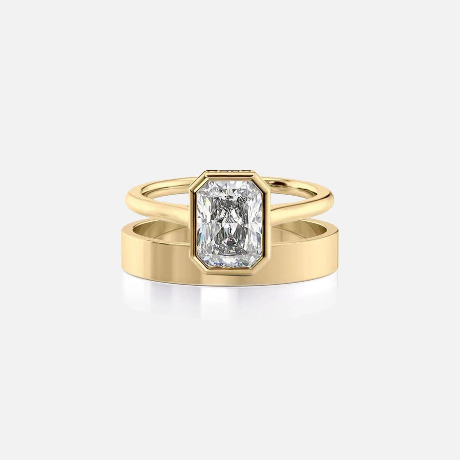 Emerald Helena & Nathan Ring Stack - KNT - Engagement Rings, Wedding Bands & Fine Jewelry