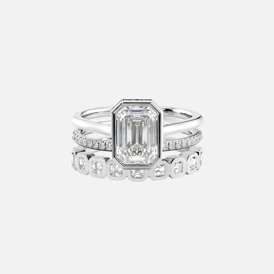 Emerald Helena Ring Stack - KNT - Engagement Rings, Wedding Bands & Fine Jewelry