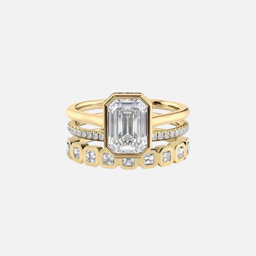Emerald Helena Ring Stack - KNT - Engagement Rings, Wedding Bands & Fine Jewelry