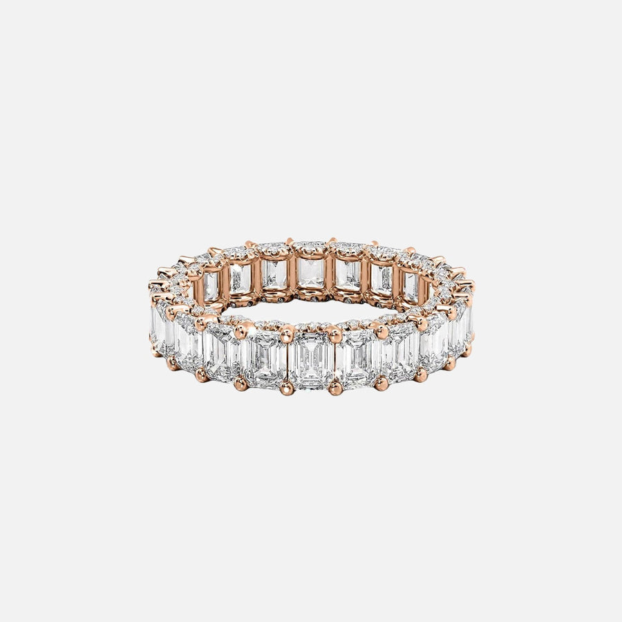  Emerald U Pave Prong Eternity Ring 14k Rose Gold 5 8 001