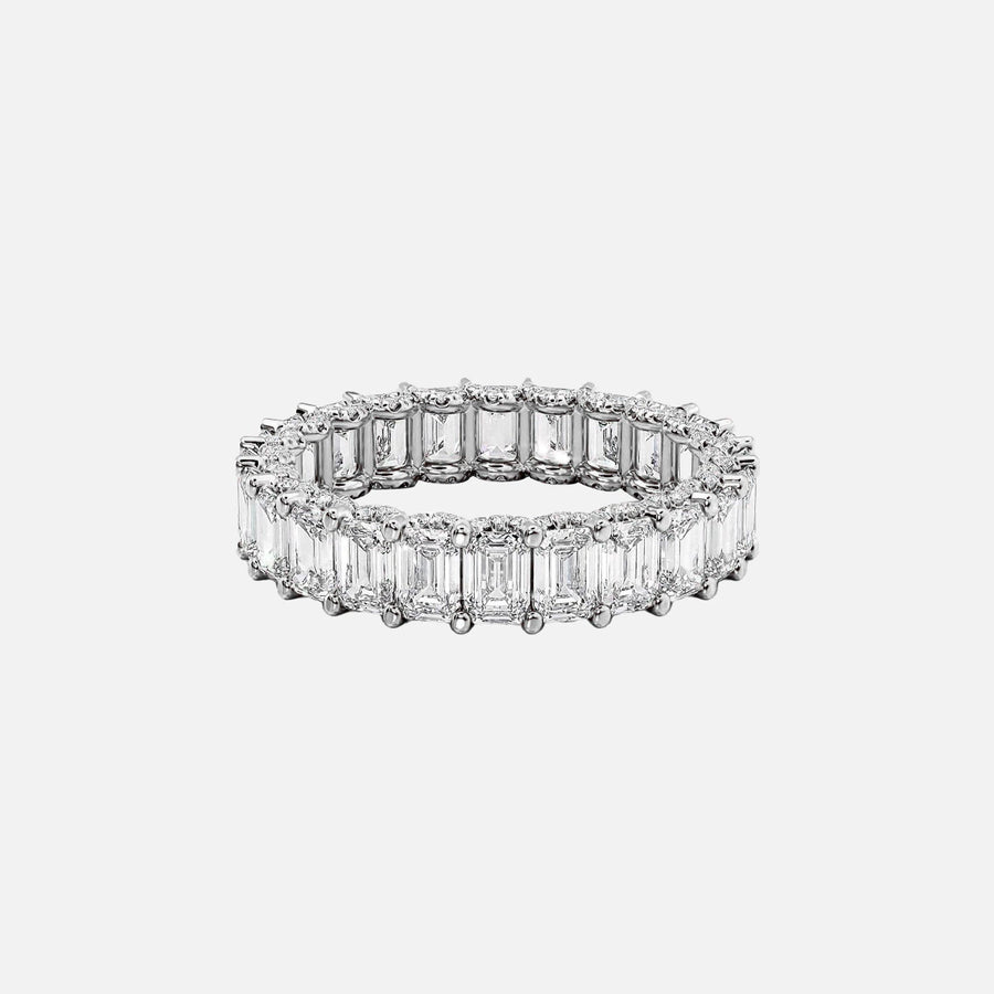  Emerald U Pave Prong Eternity Ring 14k White Gold 5 3 001