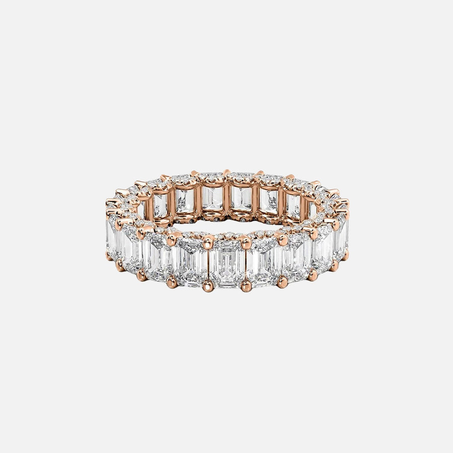  Emerald U Pave Prong Eternity Ring 18k Rose Gold 6 3 001