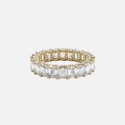  Emerald U Pave Prong Eternity Ring 18k Yellow Gold 5 8 001
