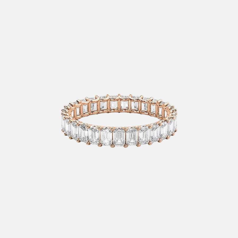  Emerald U Prong Eternity Ring 14k Rose Gold 3 0 001