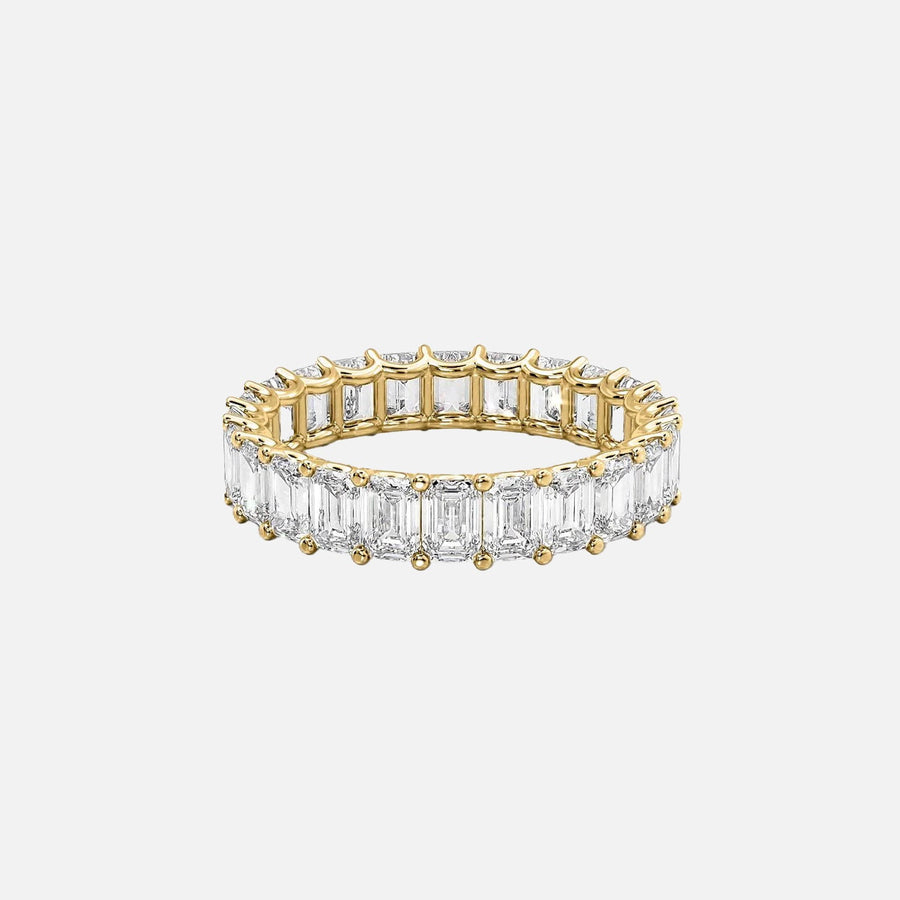  Emerald U Prong Eternity Ring 14k Yellow Gold 5 0 001