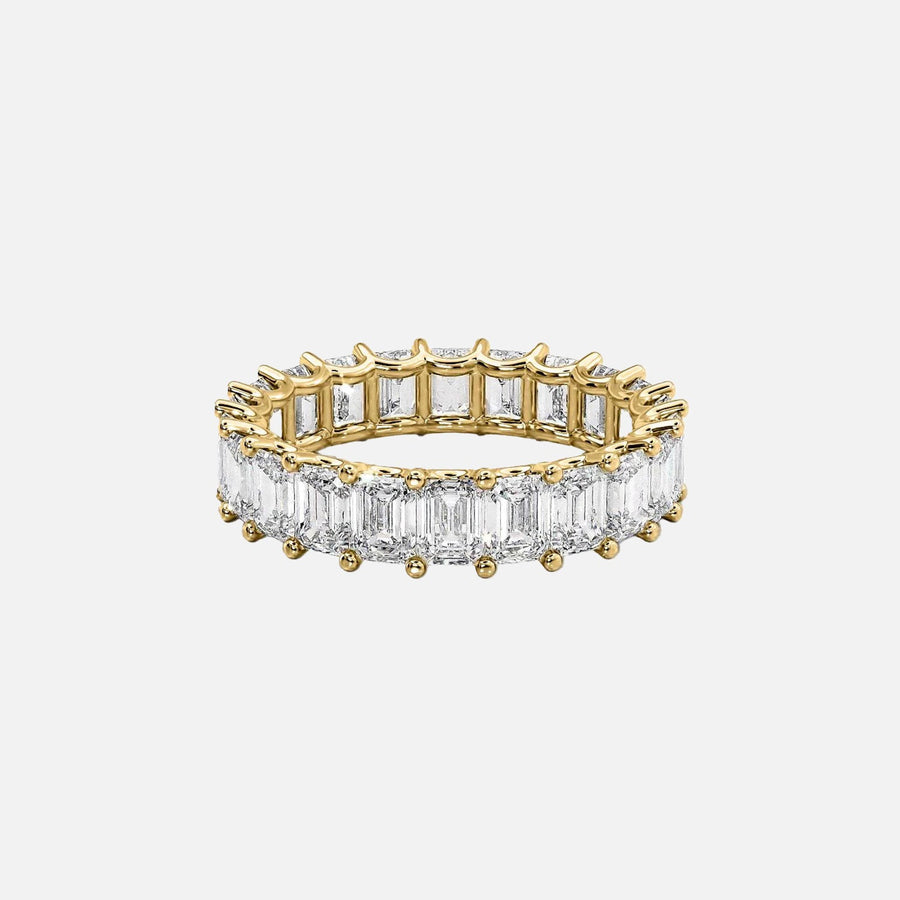  Emerald U Prong Eternity Ring 14k Yellow Gold 5 5 001