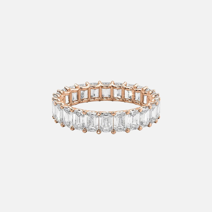  Emerald U Prong Eternity Ring 18k Rose Gold 5 0 001