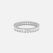  Emerald U Prong Eternity Ring 18k White Gold 3 0 001